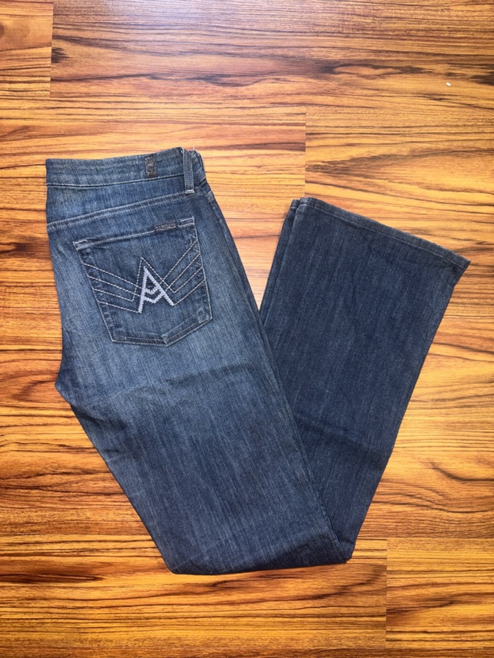 7 For All Mankind Women's Boot Cut Jeans - Dark Blue